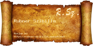 Rubner Szibilla névjegykártya